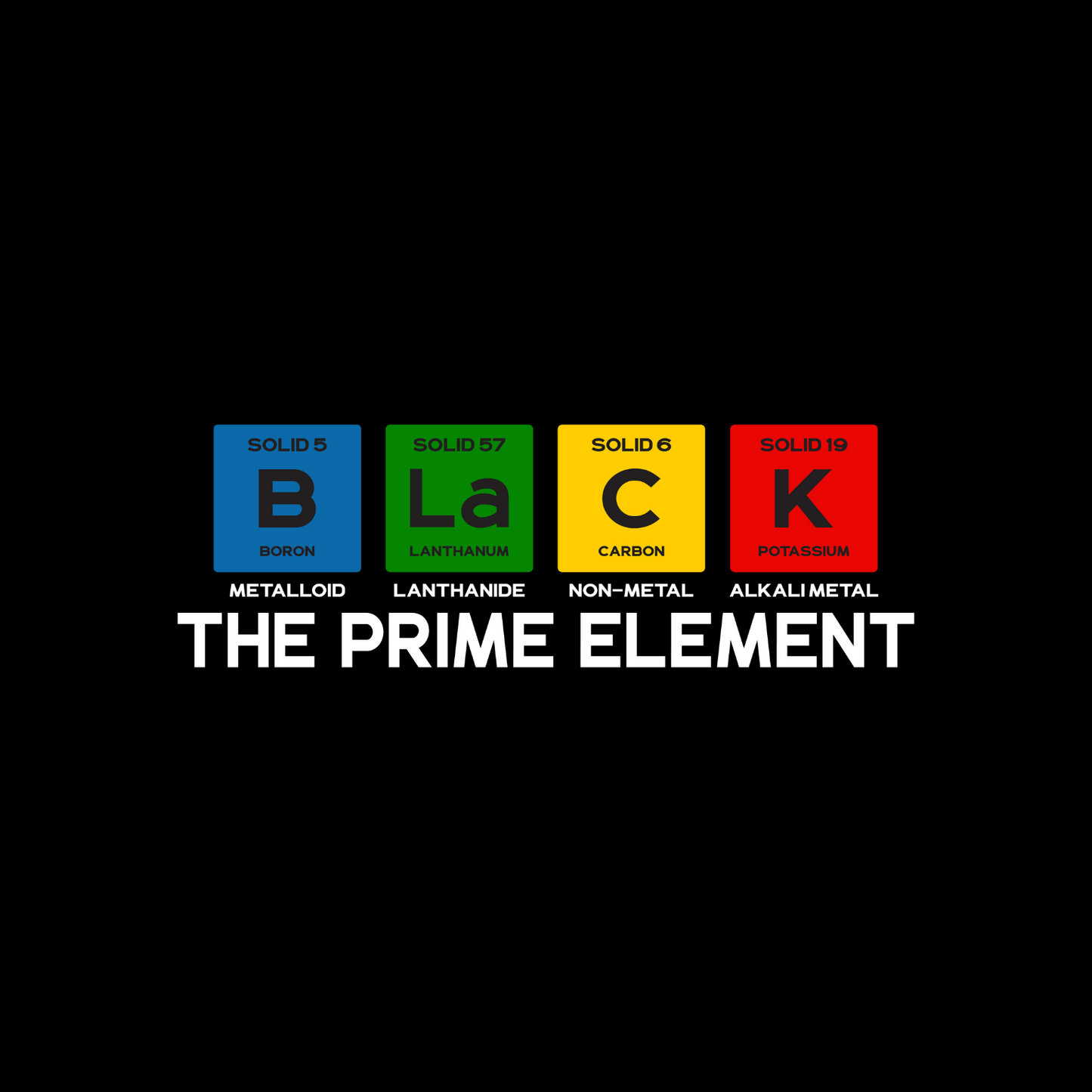 BLACK “The Prime Element “Unisex