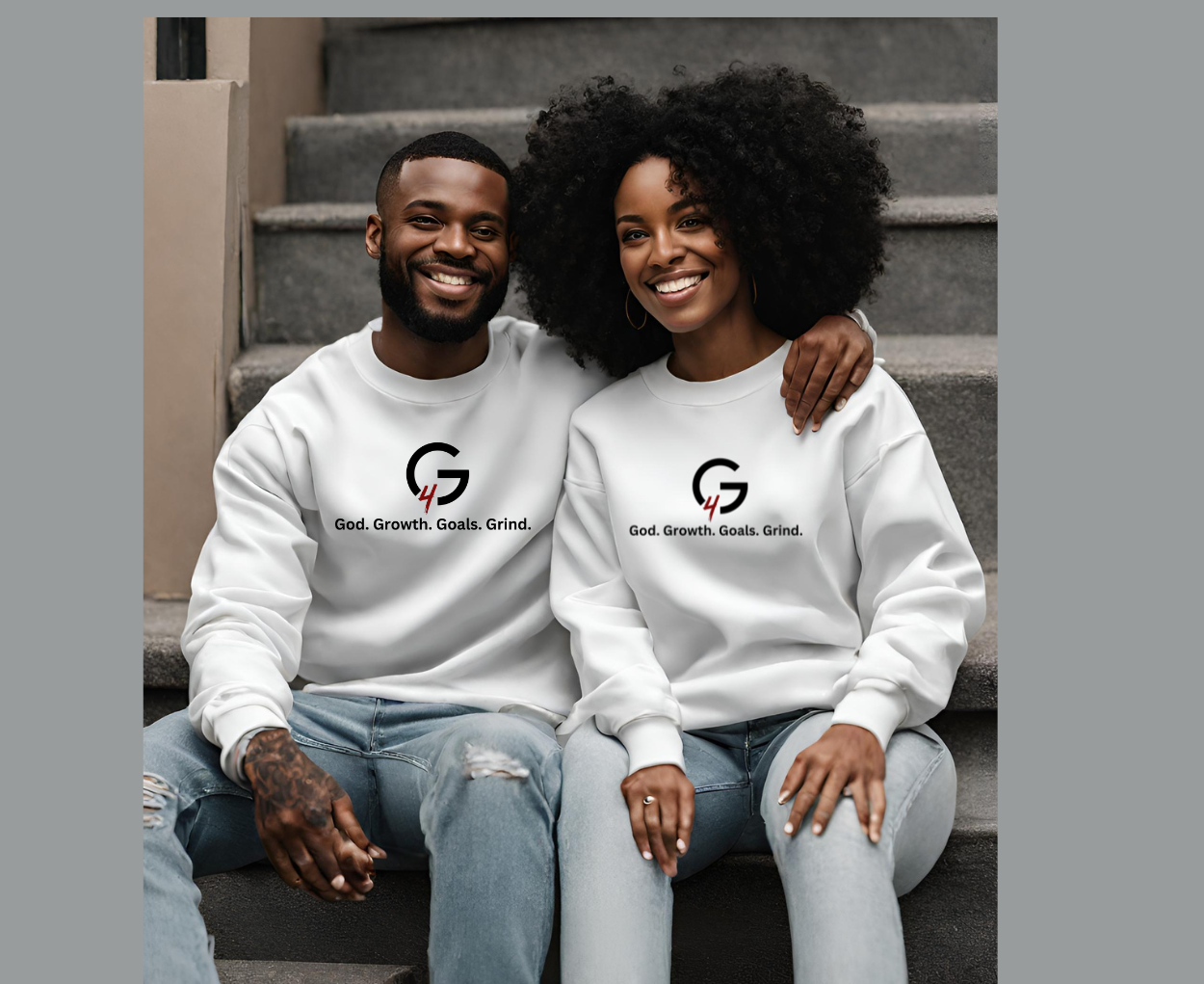 G-4 (God. Growth. Goals. Grind.) Crewneck