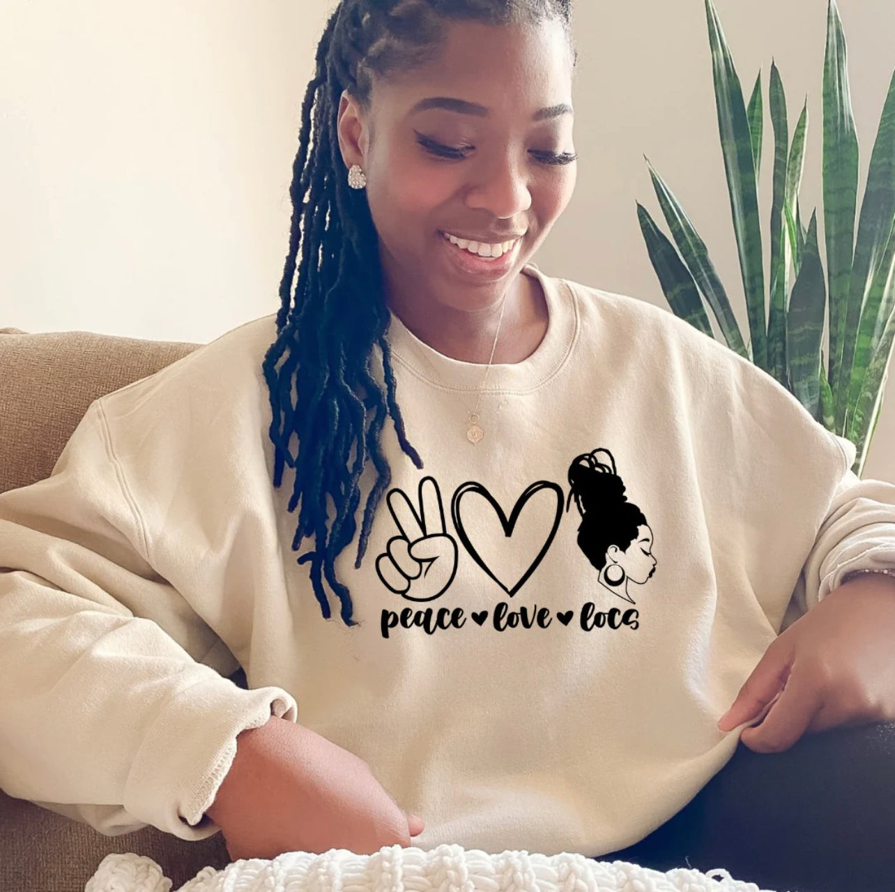 Peace + ❤️+ Locs Crewneck